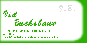 vid buchsbaum business card